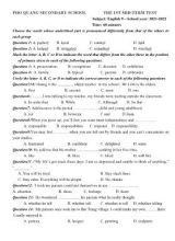 The 1st mid-term test English 9 - School year 2021-2022